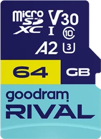 goodram RIVAL M2AA R170/W120 64GB Kit, UHS-I U3, A2, Class 10