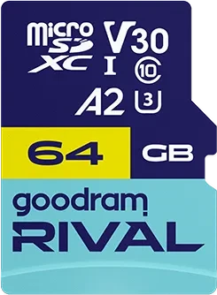 goodram RIVAL M2AA R170/W120 64GB Kit, UHS-I U3, A2, Class 10