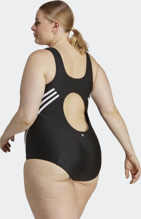adidas 3-Streifen Badeanzug schwarz/weiß (Damen)