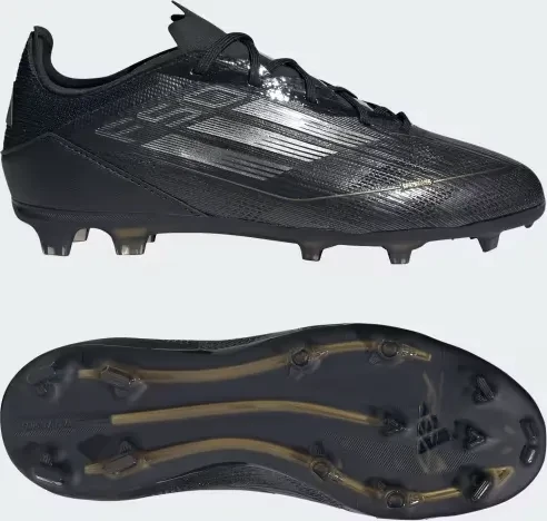 adidas F50 Pro FG core black/iron metallic/gold metallic (Junior)
