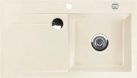 systemceram Stema 90 F Einbau Becken rechts mit Ablauffernbedienung magnolie