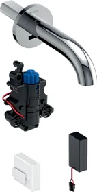 Geberit Piave Waschtischarmatur mit Batteriebetrieb und Thermostatmischer 17cm für UP-Funktionsbox glanz-verchromt