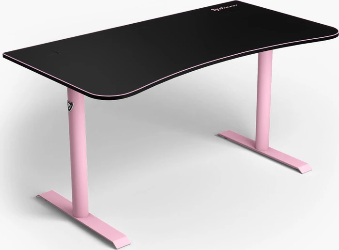 Arozzi Arena Medium Gaming Desk Schreibtisch 140x76cm schwarz/pink