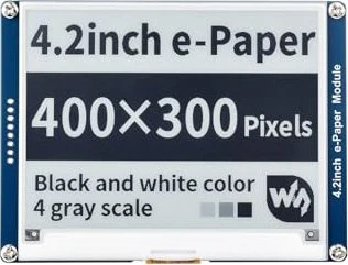Waveshare 4.2" e-Paper Module, 400x300, SPI, schwarz/weiß 4.2"