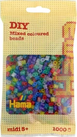 Hama midi Beutel mit Perlen 1000 Stück Mix 54