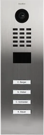 DoorBird D2104V IP Video Türstation mit 4 Ruftasten, Edelstahl V4A, gebürstet