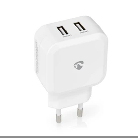 Nedis 24W Dual Port-USB-Netzladegerät weiß