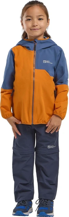 Jack Wolfskin Turbulence Hooded Funktionsjacke soft amber (Junior)