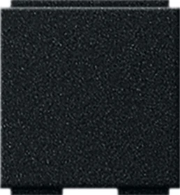 Gira Universal-Blindabdeckung für Abdeckung Modular Jack 2fach mit 30° Schrägauslass und Beschriftungsfeld, schwarz matt