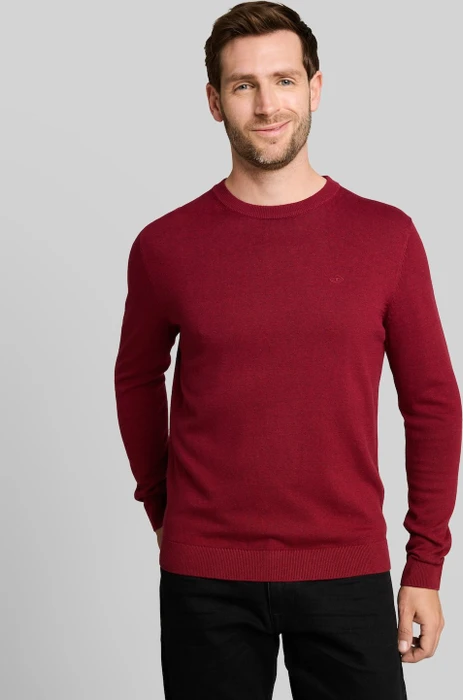 Tom Tailor Basic Baumwolle Strickpullover rot (Herren)