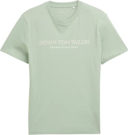 Tom Tailor Basic mit Logo-Print T-Shirt kurzarm ice mint green (Herren)