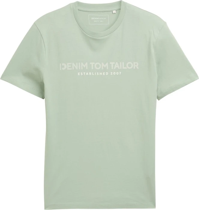 Tom Tailor Basic mit Logo-Print T-Shirt kurzarm ice mint green (Herren)
