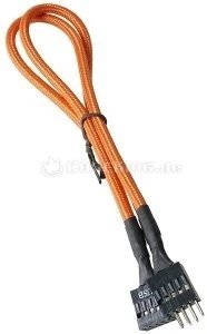 BitFenix Alchemy interne USB-Verlängerung, 0.3m, sleeved orange