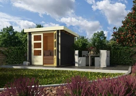 Karibu Askola 2 Gartenhaus terragrau