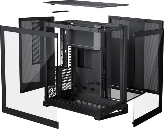 Phanteks NV9 Satin Black, schwarz, Glasfenster
