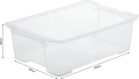 Rotho Evo Easy Storage Aufbewahrungsbox, 30l, transparent/transparent