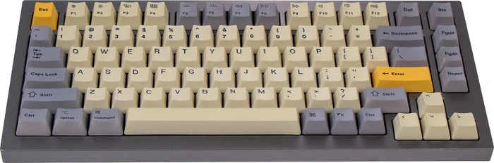 Keychron Q1/Q2/K2 OEM Dye-Sub Keycap-Set Wheat Gray, Kunststoff (PBT), Wheat Gray, gelb/grau/beige, 97 Tasten (83+14), ANSI-US