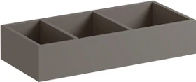 Geberit Xeno² Schubladeneinsatz, H-Unterteilung, für obere Schublade, sculturagrau/Melamin Holzstruktur
