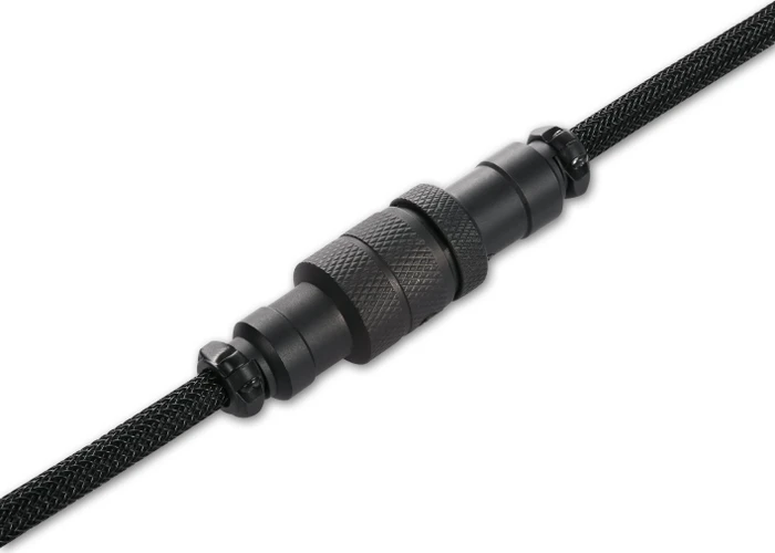 Sharkoon Skiller SGK50 Aviator Cable Set, USB-C [Stecker] auf USB-A [Stecker], Tastaturkabel (Spiral-Textilkabel), 1.85m, schwarz