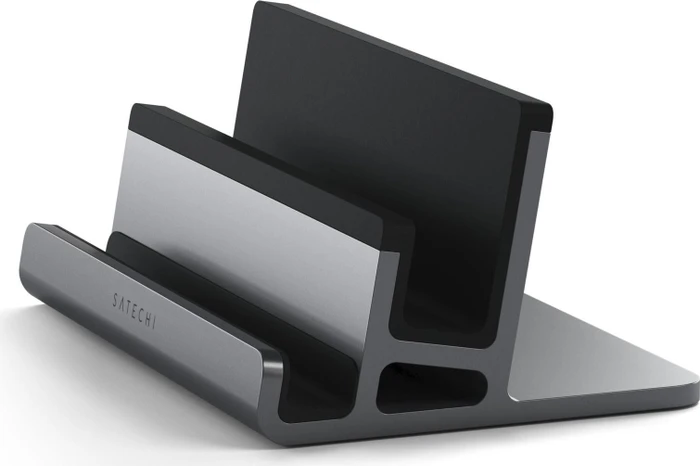 Satechi Dual Vertical Aluminum Stand, Notebook-Stand, grau