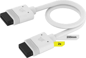 Corsair iCUE LINK Verlängerung, 20cm, weiß, 2er-Pack