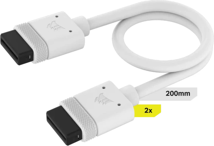 Corsair iCUE LINK Verlängerung, 20cm, weiß, 2er-Pack