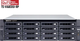 QNAP QuTS hero TS-h1683XU-RP-E2236-128G, 128GB RAM ECC, 2x SFP+ 10Gb/s, 2x RJ-45 10GBase-T, 3HE