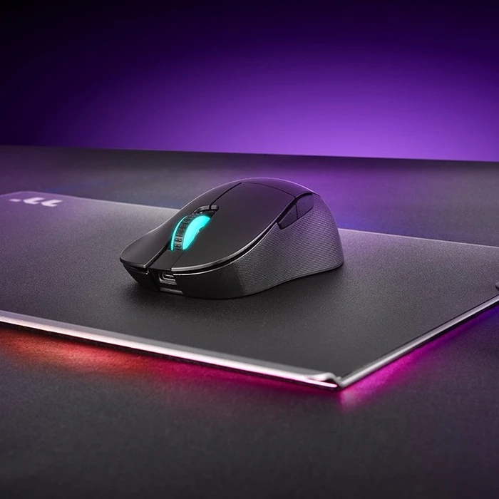 Thermaltake Damysus Wireless RGB Ergonomic Gaming Mouse, schwarz, USB/Bluetooth