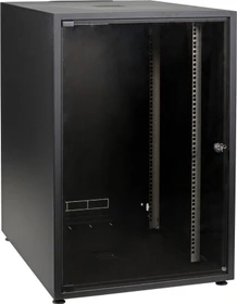 EFB Elektronik OFFICE 19" Netzwerkschrank 18HE, vormontiert, eigenbelüftet, Sicherheitsglastür, IP20, RAL 9005, 800mm tief