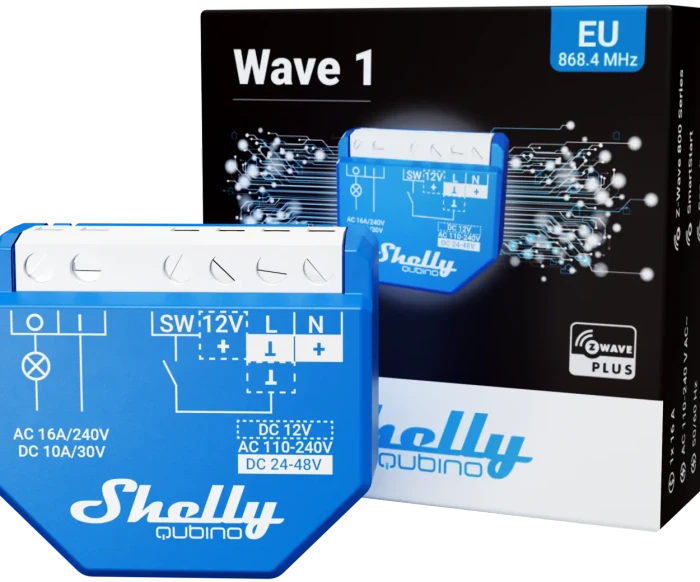 Shelly Qubino Wave 1, 1-Kanal, Unterputz, Schaltaktor