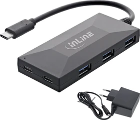 InLine USB-Typ C Hub, mit Netzteil, USB-C 3.0 [Stecker] (35398)