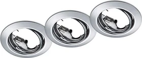 Trio Jura Einbauleuchte GU10 rund chrom, 3 Stück