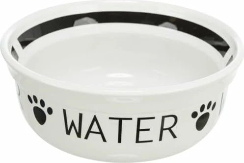 Trixie Keramiknapf, 15cm, 0.6l, weiß/schwarz