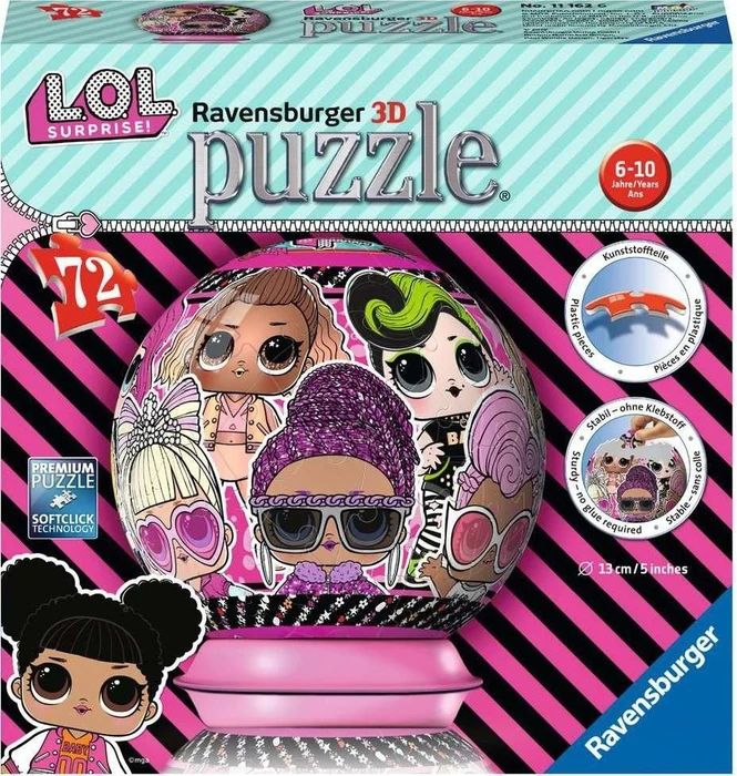 Ravensburger Puzzle 3D Puzzle-Ball LOL Surprise!