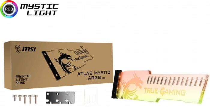 MSI Atlas Mystic ARGB GPU Bracket, transparent, Grafikkarten-Halterung 1-fach