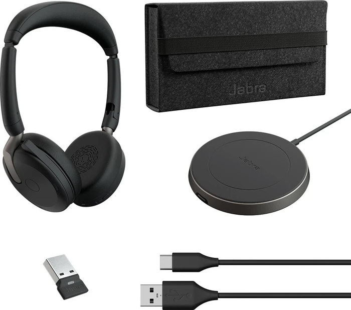 Jabra Evolve2 65 Flex USB-A MS inkl. Wireless Charging Pad