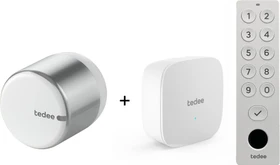 Tedee GO2, inkl. Bridge und Keypad Pro, silber/weiß