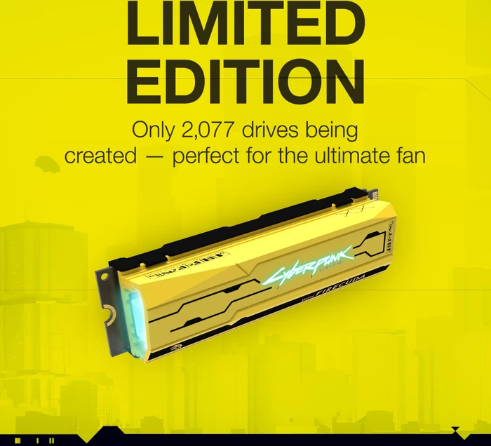 Seagate FireCuda 520 SSD +Rescue - Special Edition Cyberpunk 2077 1TB, M.2 2280 / M-Key / PCIe 4.0 x4, Kühlkörper