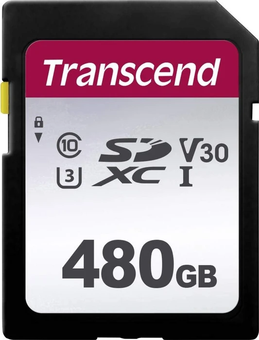 Transcend 300S R100/W40 480GB, UHS-I U3, Class 10
