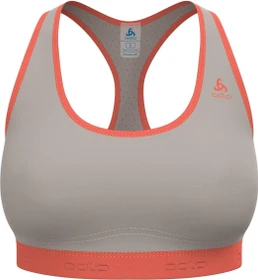 Odlo Ascent Performance Wool Medium Sport-BH silver cloud/living coral (Damen)