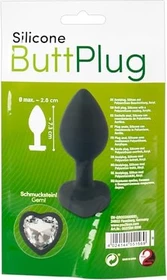 You2Toys Analplug mit Schmuckstein schwarz