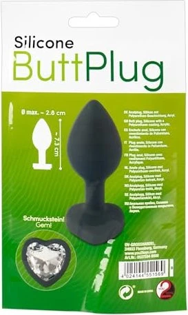 You2Toys Analplug mit Schmuckstein schwarz