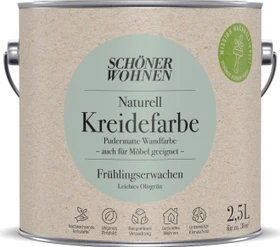 Schöner Wohnen Naturell Kreidefarbe innen frühlingserwachen leichtes olivgrün, 2.5l