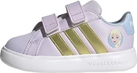 adidas Grand Court 3.0 Frozen Elsa ice lavender/gold metallic/glow blue (Junior)