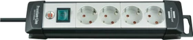 Brennenstuhl Premium-Line mit Schalter, 4-fach, 1.8m, schwarz/grau