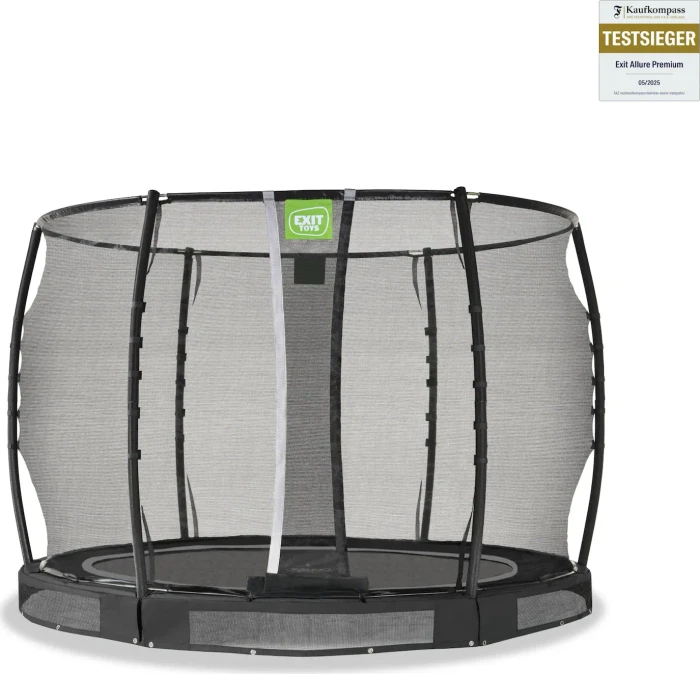 Exit Toys Allure Premium mit Sicherheitsnetz 305cm Bodentrampolin schwarz