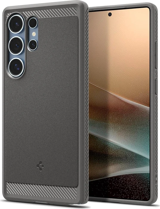 Spigen Rugged Armor (MagFit) für Samsung Galaxy S25 Ultra Marble Gray