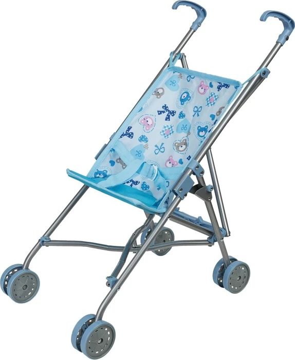 Idena Puppenbuggy Bärchen Motiv blau