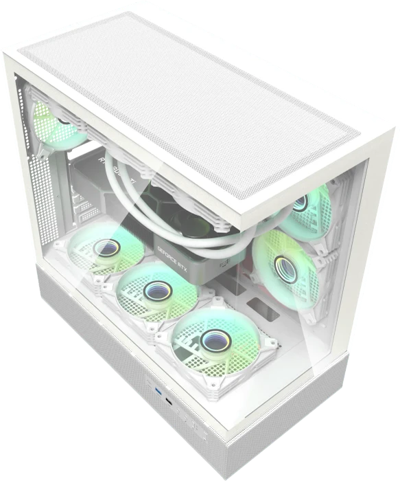 DarkFlash DPX90 White, Glasfenster