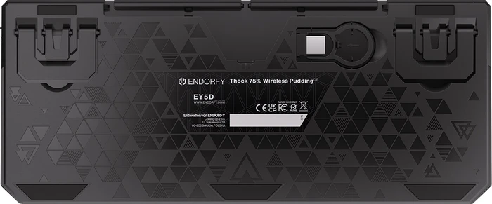 Endorfy Thock 75% Wireless Pudding, PBT, LEDs RGB, hot-swap, Kailh Box BLACK, USB/Bluetooth, DE